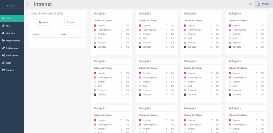 Gestión de Órdenes de Trabaja y Control Horario
